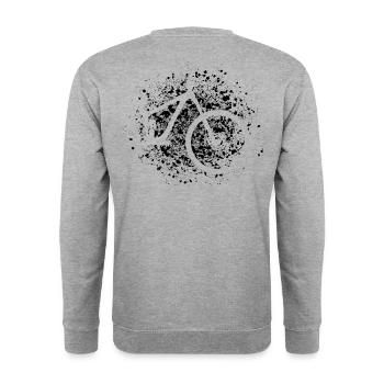Bicycle Mountain Biking Mountain Bike MTB Gift - Unisex Sweatshirt - salt & pepper - Back - Michal (187cm)