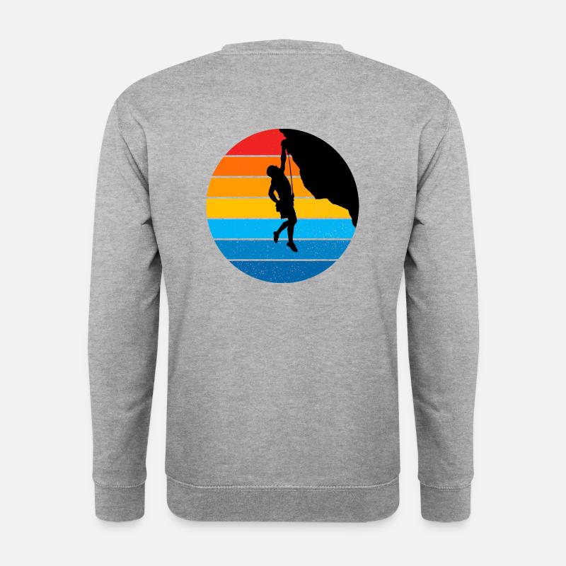 free climbing - Unisex Pullover - Weißgrau meliert