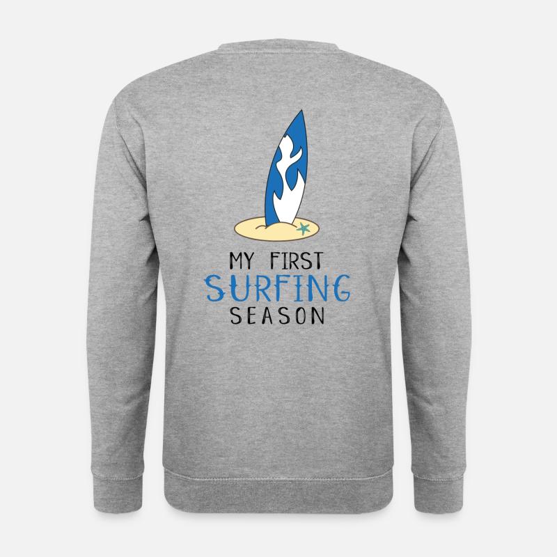 Surfer - Unisex Pullover - Weißgrau meliert