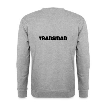 Transman - Unisex Sweatshirt - salt & pepper - Back - Michal (187cm)
