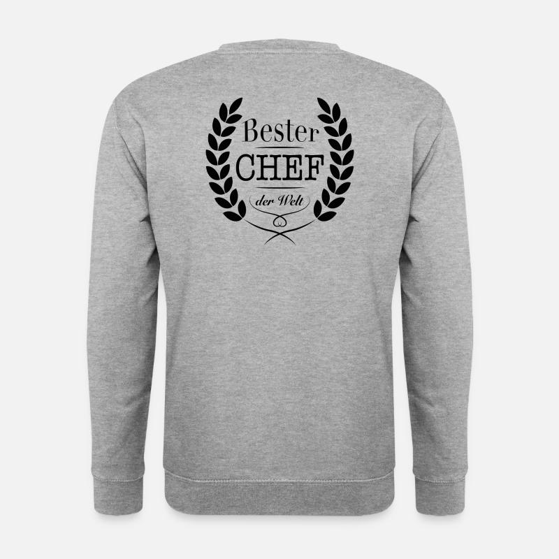 Bester Chef der Welt - Unisex Pullover - Weißgrau meliert
