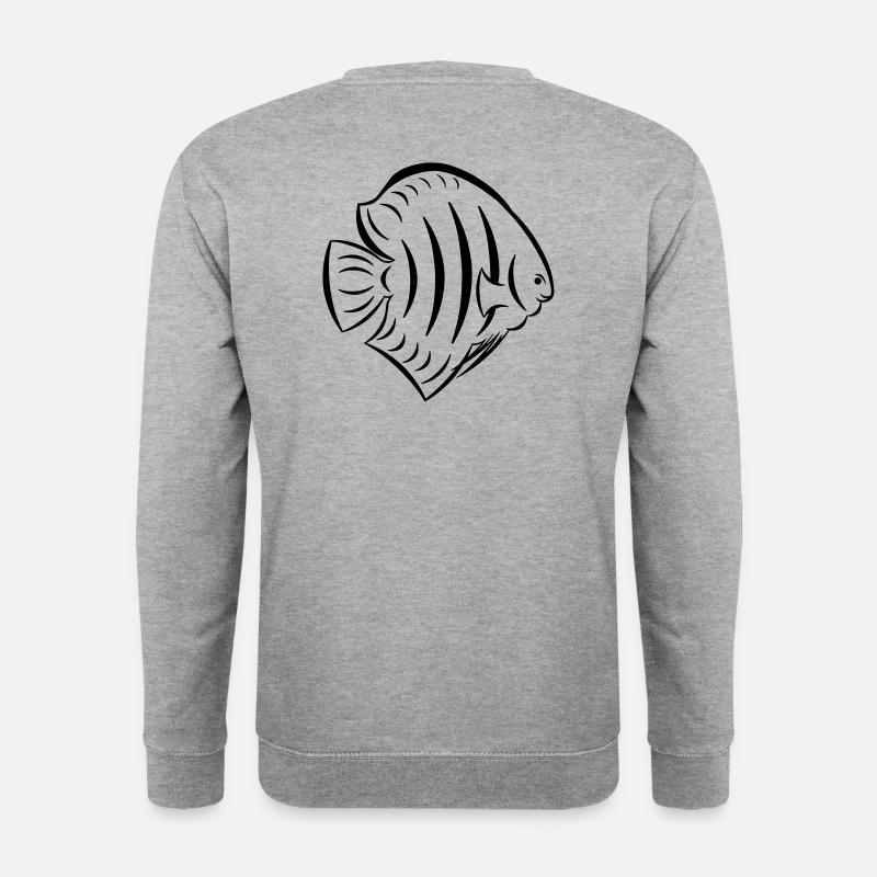 Diskus - Unisex Pullover - Weißgrau meliert