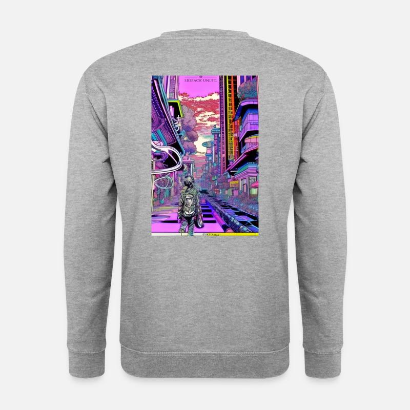 sidback unltd - Neo Tokyo 2245 - Unisex Sweatshirt - salt & pepper