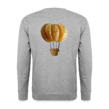 Globe mandarine - Sweat-shirt Unisexe - gris chiné - Dos - Michal (187cm)