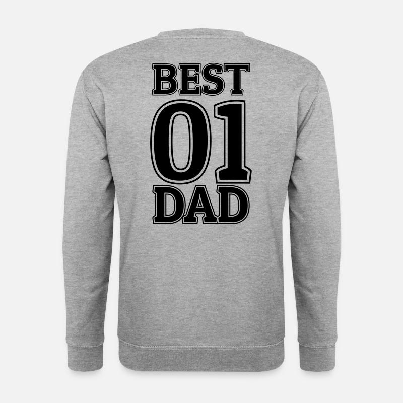 Best Dad - Unisex Pullover - Weißgrau meliert