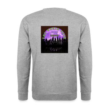 The World Need More Techno - Unisex Pullover - Weißgrau meliert - Hinten - Michal (187cm)
