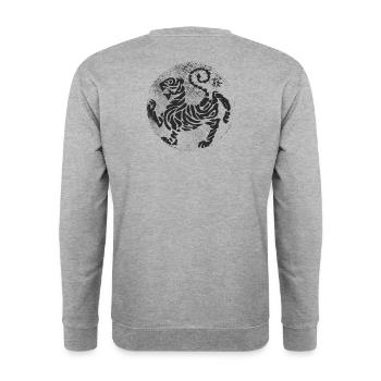 Tora No Maki (noir) - Sweat-shirt Unisexe - gris chiné - Dos - Michal (187cm)