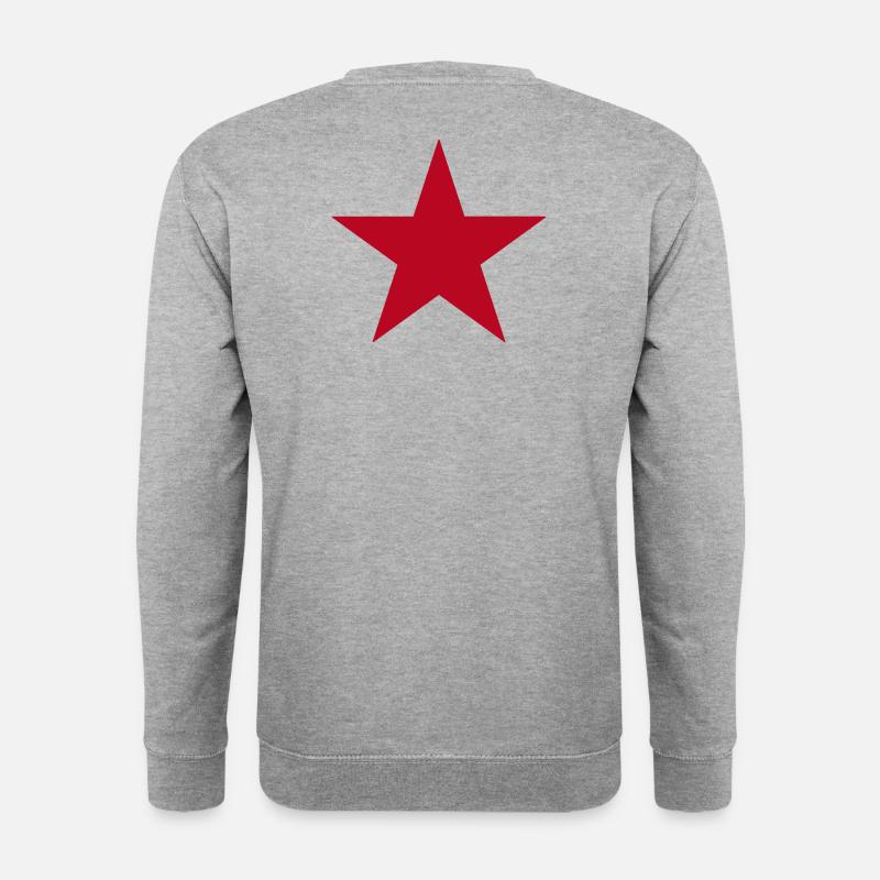 Stern - Unisex Pullover - Weißgrau meliert