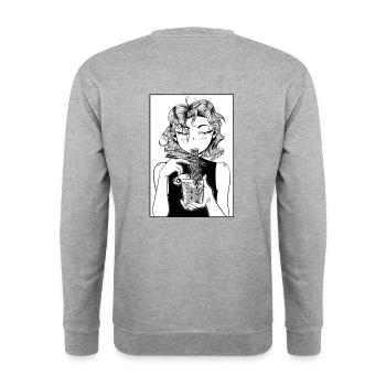 Manga Noodles - Unisex Sweatshirt - salt & pepper - Back - Michal (187cm)