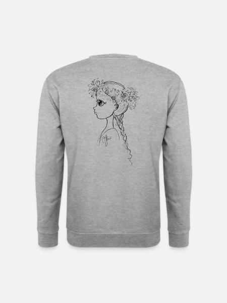 Blumenmaedchen sw - Unisex Sweatshirt - salt & pepper