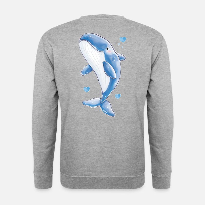 Cute Whale - Unisex Sweatshirt - salt & pepper