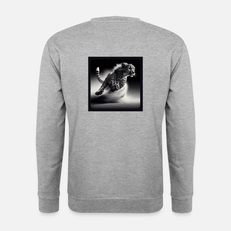 Gepard - Unisex Pullover - Weißgrau meliert