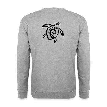 Turtle - Unisex Sweatshirt - salt & pepper - Back - Michal (187cm)