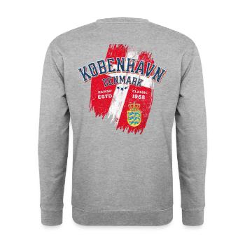 Kobenhavn Denmark Danish classic - Sweat-shirt Unisexe - gris chiné - Dos - Michal (187cm)