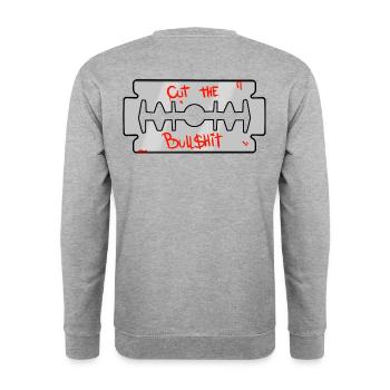 Cut The Bullsh*t - Sweat-shirt Unisexe - gris chiné - Dos - Michal (187cm)