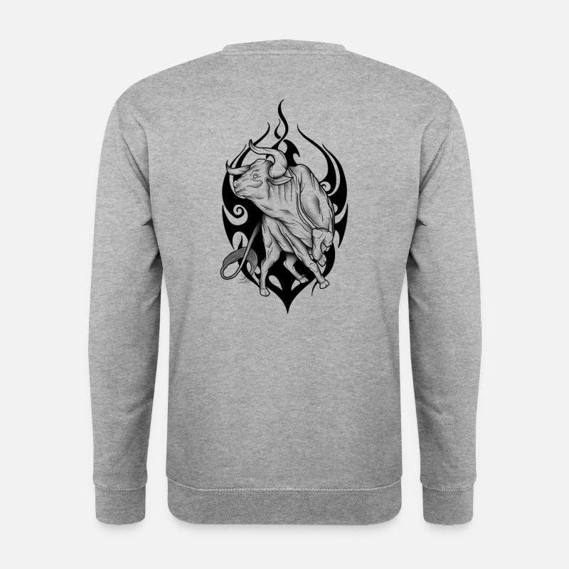 Stier Stamme - Unisex Pullover - Weißgrau meliert