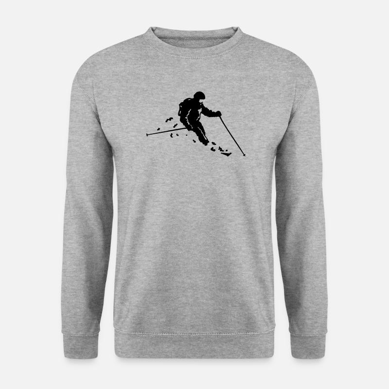 ski freerider - Unisex Pullover - Weißgrau meliert
