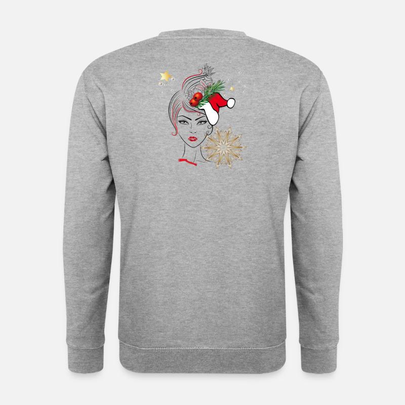 Weihnachten Christmas - Unisex Pullover - Weißgrau meliert