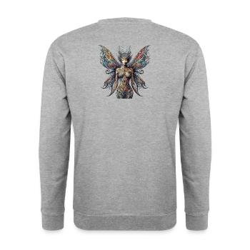 The Fairy Lianne by FairyBreizh - Unisex Sweatshirt - salt & pepper - Back - Michal (187cm)