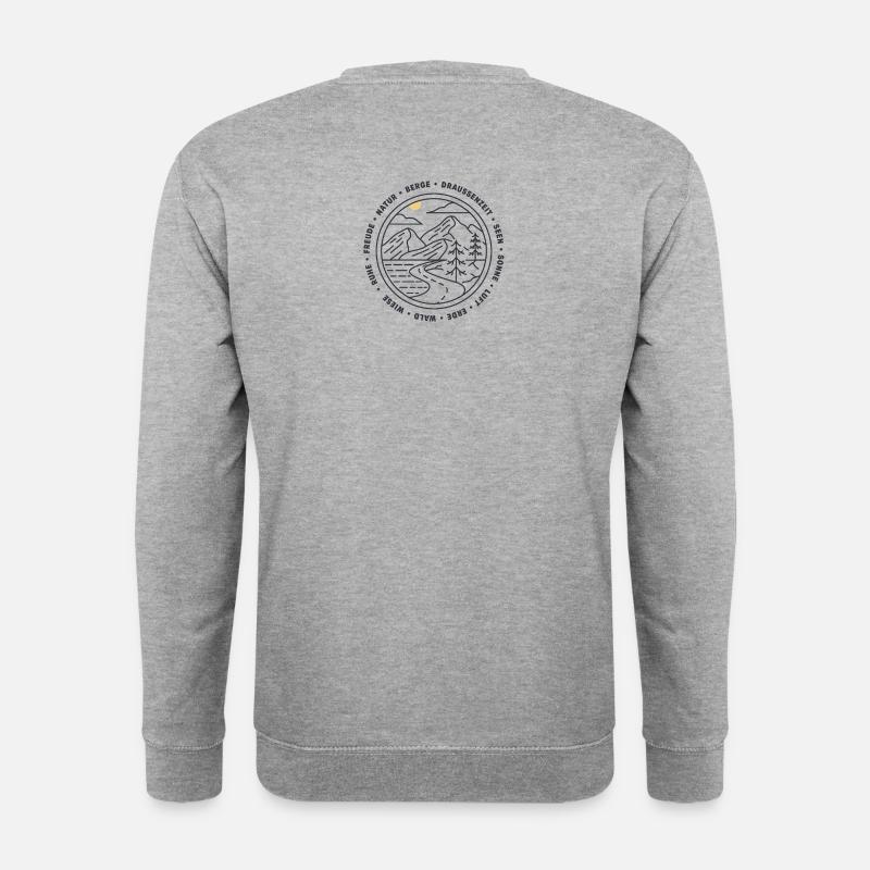 draussenzeit - Unisex Pullover - Weißgrau meliert