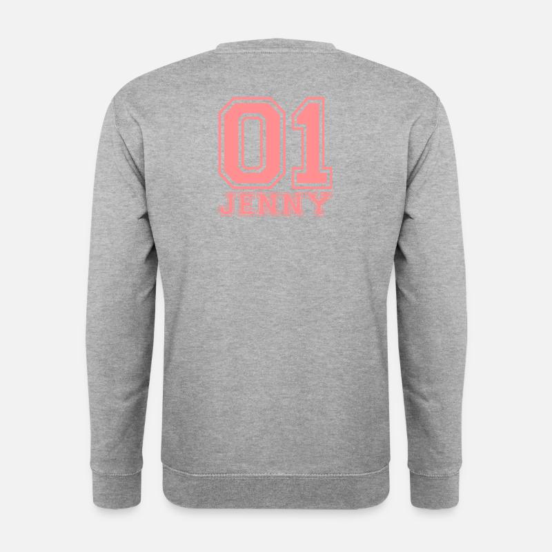 Jenny - Name - Unisex Pullover - Weißgrau meliert