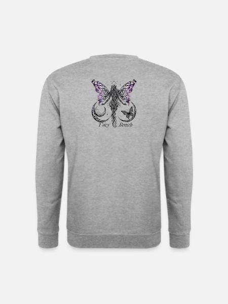 Die schelmische Fee von FairyBreizh - Unisex Pullover - Weißgrau meliert