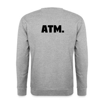 ATM - Unisex Pullover - Weißgrau meliert - Hinten - Michal (187cm)