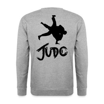 judo - Unisex Sweatshirt - salt & pepper - Back - Michal (187cm)