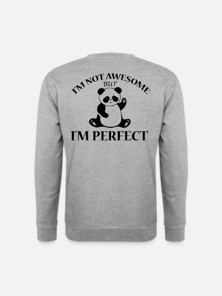 panda funny saying gift shirt - Unisex Sweatshirt - salt & pepper