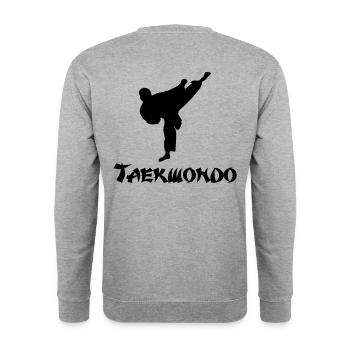 taek won do gift shirt - Unisex Sweatshirt - salt & pepper - Back - Michal (187cm)