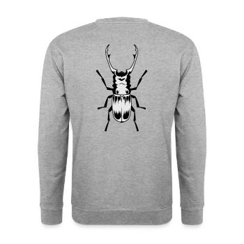 insect insects stag beetle animals nature child - Unisex Sweatshirt - salt & pepper - Back - Michal (187cm)