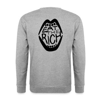 Punk Rock Antikapitalismus Kommunismus Geschenk - Unisex Pullover - Weißgrau meliert - Hinten - Michal (187cm)