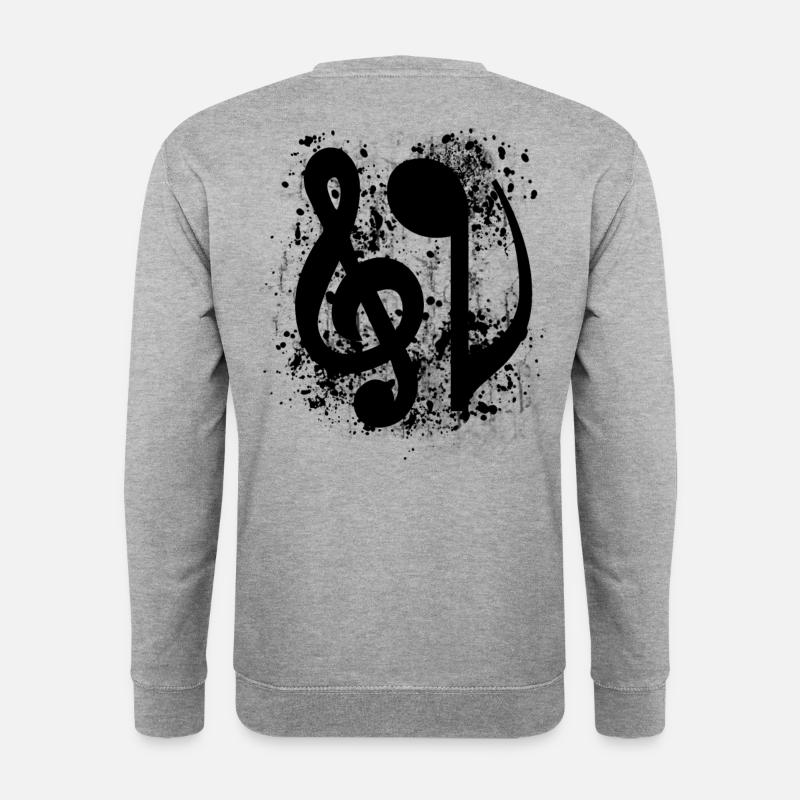Music Symbol - Unisex Pullover - Weißgrau meliert