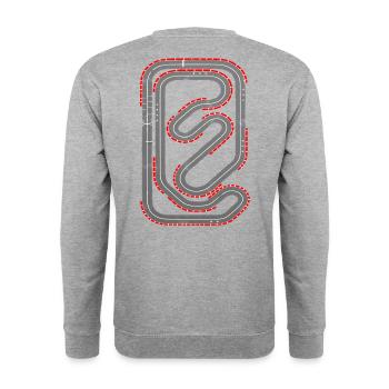 Tapis de jeu de course dos de massage - Sweat-shirt Unisexe - gris chiné - Dos - Michal (187cm)