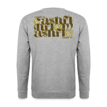 CASHFLOW *superlative ambition apparell* MONEY - Unisex Pullover - Weißgrau meliert - Hinten - Michal (187cm)