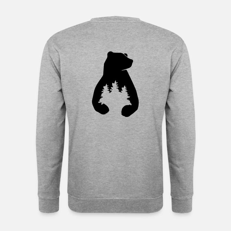 Bear and trees - Unisex Sweatshirt - salt & pepper