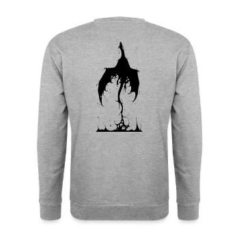 Black Dragon - Unisex Sweatshirt - salt & pepper - Back - Michal (187cm)