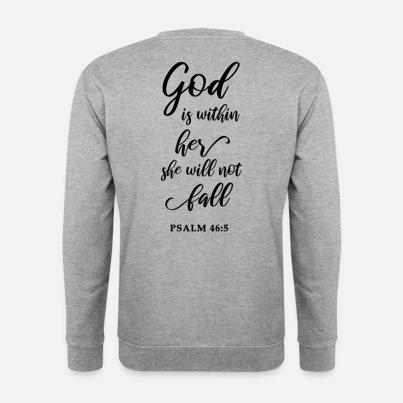 Christlicher Spruch Religion - Unisex Pullover - Weißgrau meliert