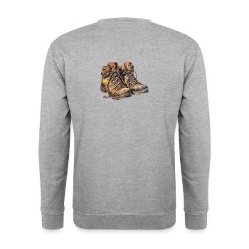 Hiking Shoes - Unisex Sweatshirt - salt & pepper - Back - Michal (187cm)