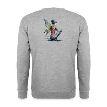 La Fée Musette by FairyBreizh - Unisex Sweatshirt - salt & pepper - Back - Michal (187cm)