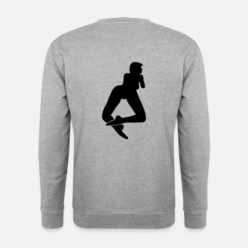 girl d1 - Unisex Pullover - Weißgrau meliert