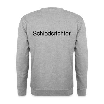 Schiedsrichter Basic-Print - Unisex Pullover - Weißgrau meliert - Hinten - Michal (187cm)