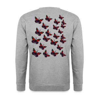 Papillons Insectes Insectes Papillon - Sweat-shirt Unisexe - gris chiné - Dos - Michal (187cm)