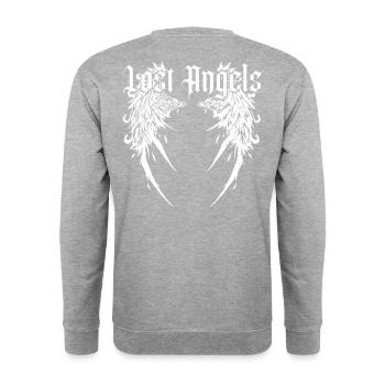 Anges perdus - Sweat-shirt Unisexe - gris chiné - Dos - Michal (187cm)
