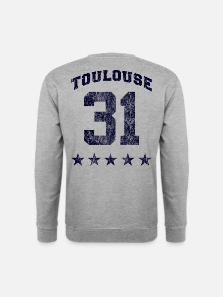 Toulouse 31, 5 étoiles Vintage. - Sweat-shirt Unisexe - gris chiné