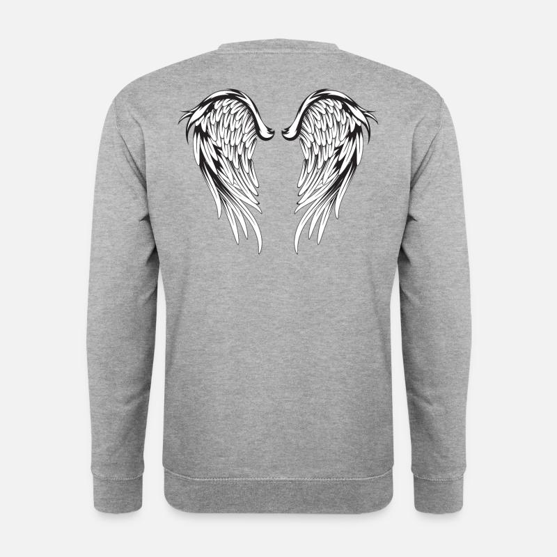 Engelsflügel - Unisex Pullover - Weißgrau meliert