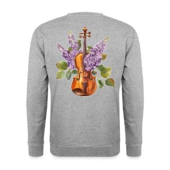 Violon Violon - Sweat-shirt Unisexe - gris chiné - Dos - Michal (187cm)