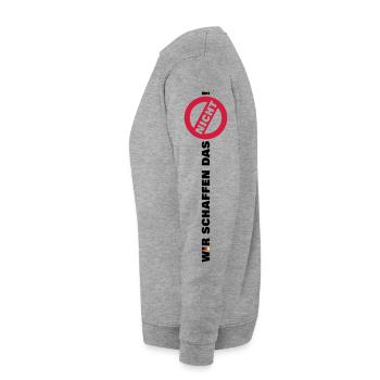 Wir schaffen das nicht lang Arm Flagge Deutschland - Unisex Pullover - Weißgrau meliert - Links