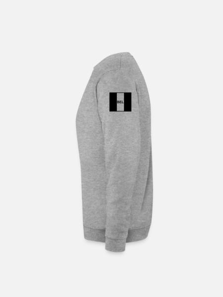 Belgium Tactical Flag - Unisex Sweatshirt - salt & pepper - Left