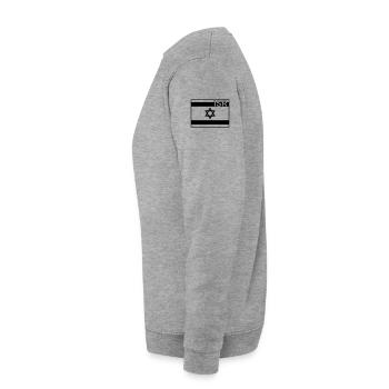 Israel Taktische Flagge - ISR - Unisex Pullover - Weißgrau meliert - Links